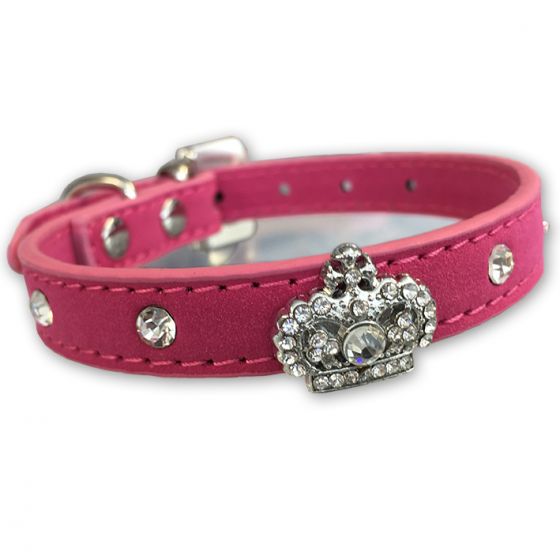 Dog Collar Diamond Queen Royal Pink 